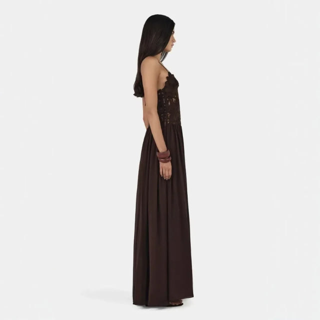 Hansen & Gretel Stephanie Maxi Dress Cedar Brown