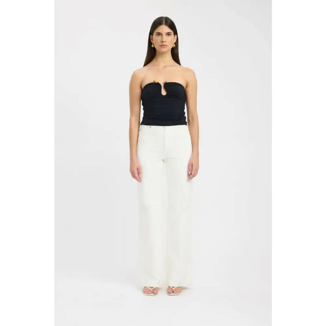 Kookai Black Tayla Trim Top - 8 / Black - Tops