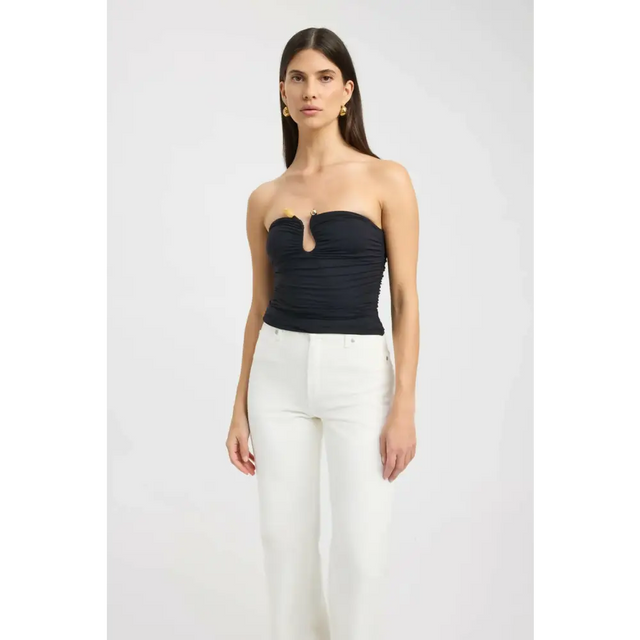 Kookai Black Tayla Trim Top - 8 / Black - Tops