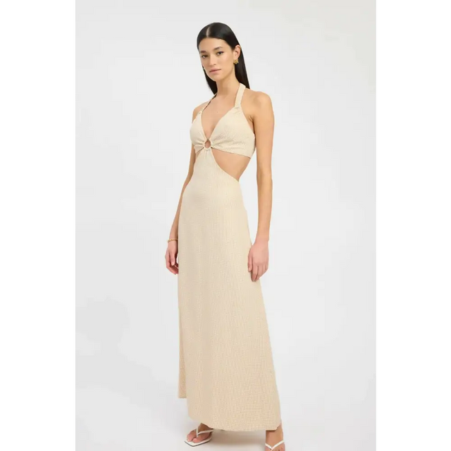 Kookai Brady Ring Maxi Dress - 8 / Brown - Dresses