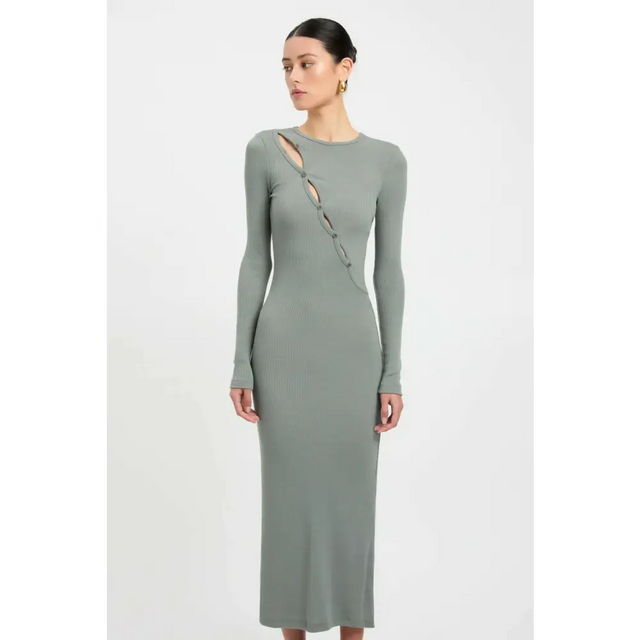 Kookai Emmett Merino Wool Dress in Black Sizes 8 10 or Agave Green Size 8 10 - Dresses