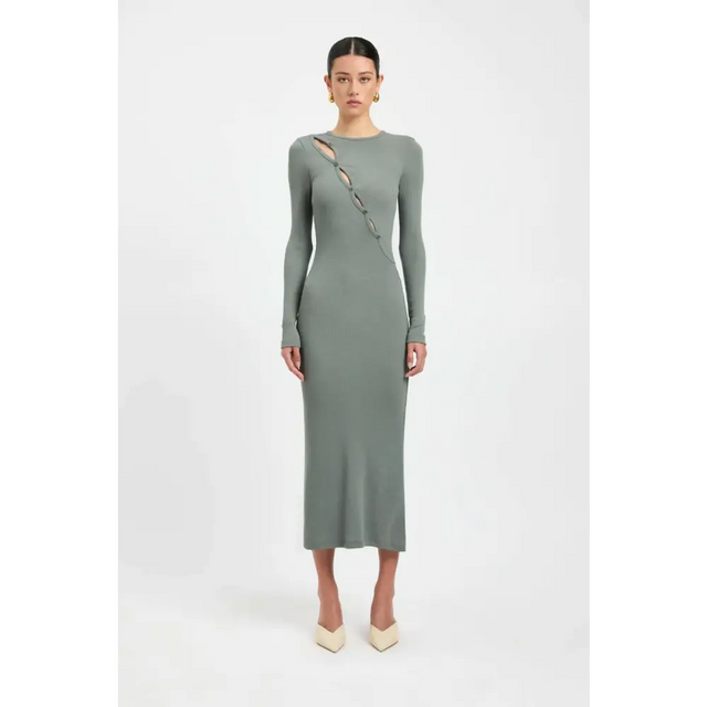Kookai Emmett Merino Wool Dress in Black Sizes 8 10 or Agave Green Size 8 10 - Dresses