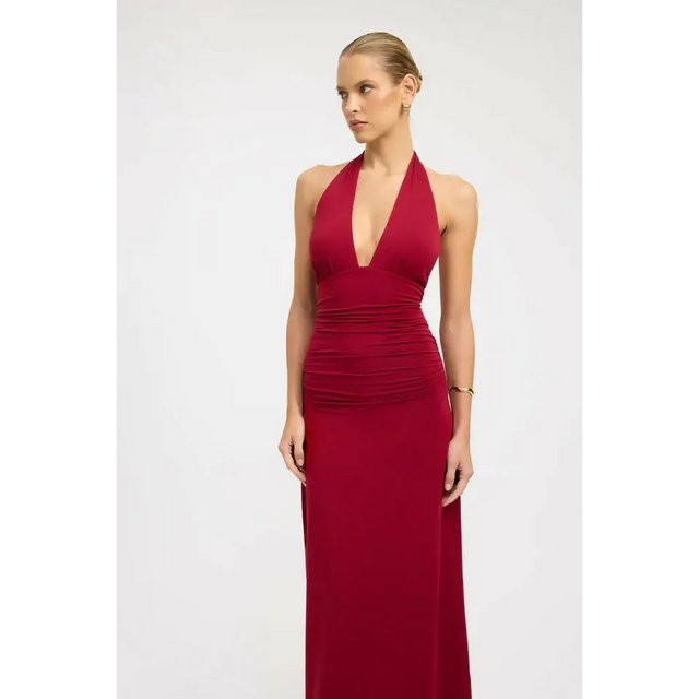 Kookai Leni Maxi Dress - Red Wine - 8 / Red - Dresses