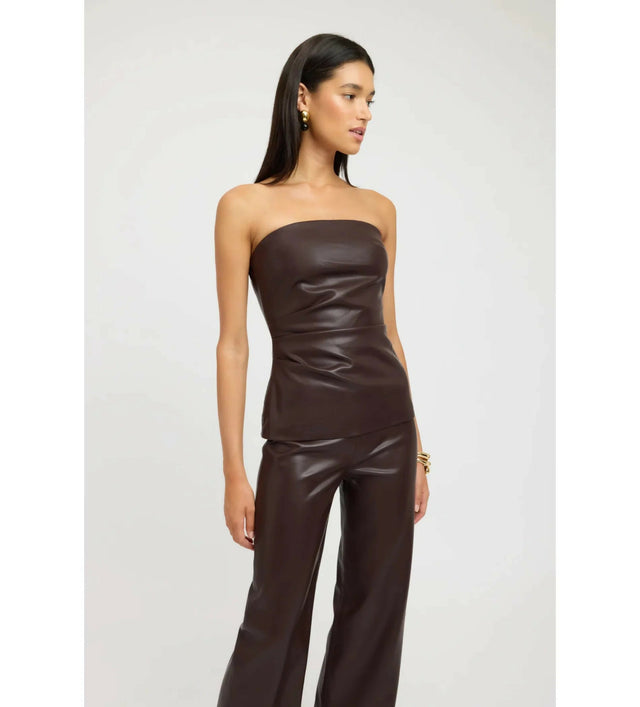 Kookai Phoenix Rouched Set Chocolate - 8 / Brown - Outfit Sets