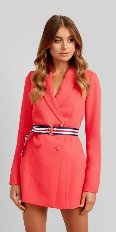 Kookai Ribbon Playsuit Tomato - 10 / Red - Dresses