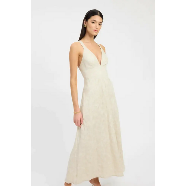 Kookai Tallulah Vee Dress - 6 / Beige - Dresses