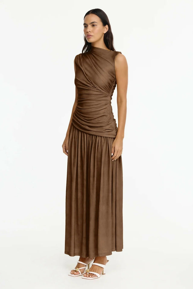 Acler Deanhill Maxi Dress Sepia