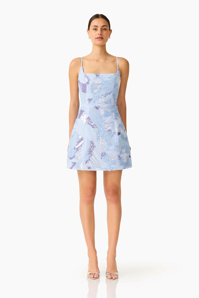 Elliatt Aurae Mini Tulip Dress - Sky Blue