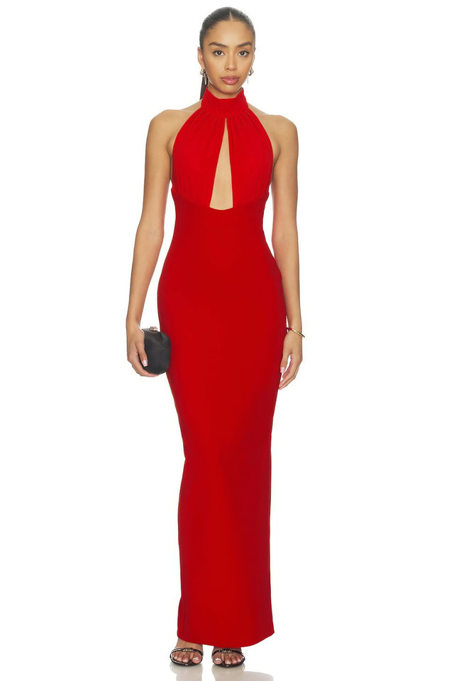 Nookie The Martini Halter Gown - Red