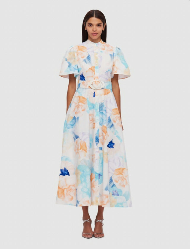 Leo Lin Bianca Short Sleeve Midi Dress - Rosebud - Dresses