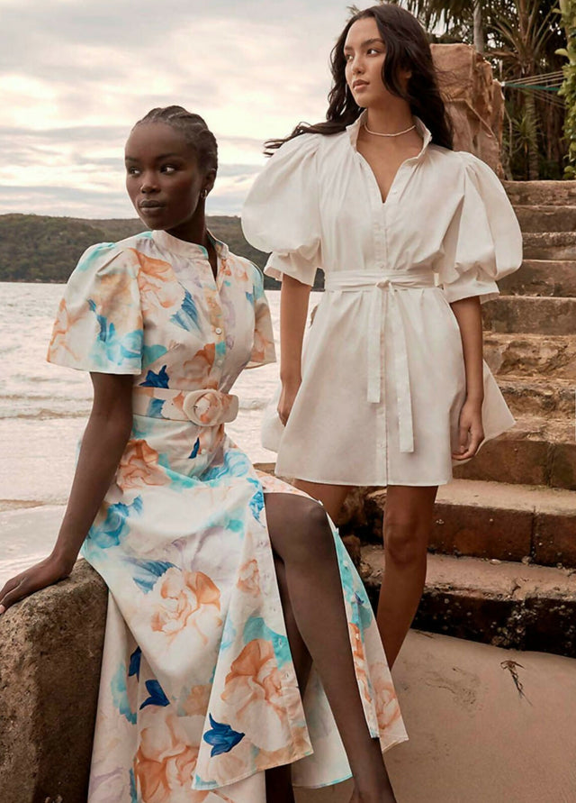 Leo Lin Bianca Short Sleeve Midi Dress - Rosebud - Dresses