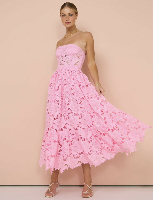 Leo Lin Emilia Bustier Midi Dress - Dresses