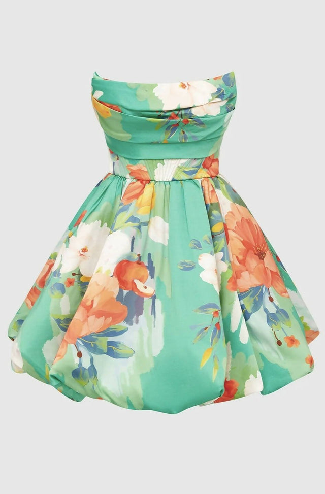 Leo Lin - Leo Lin Florescence Bustier Bubble Mini Dress