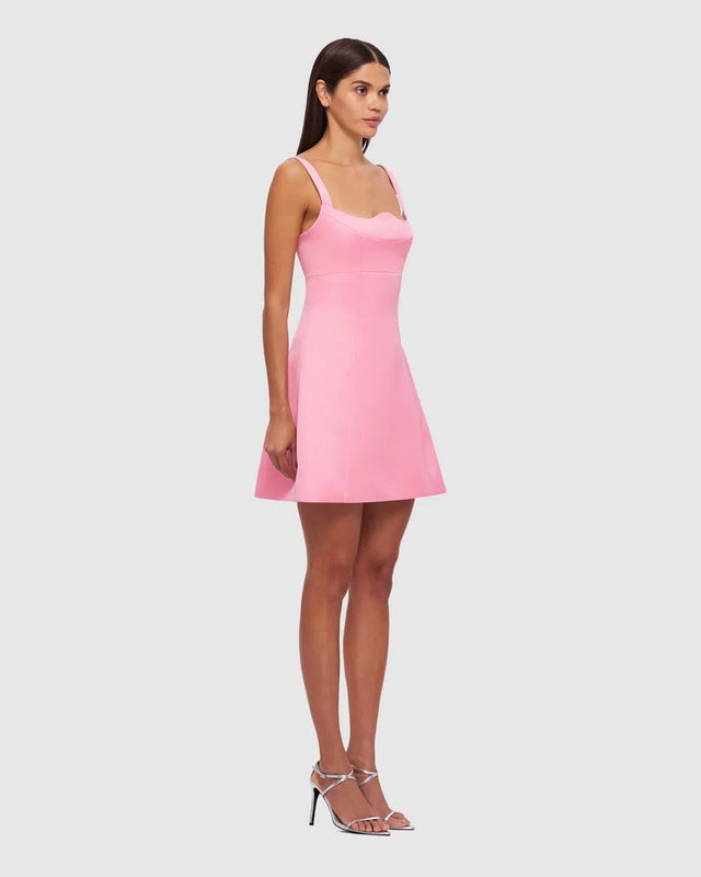 Leo Lin Jacinta Mini Dress In Bubblegum Size 10 - 10 / Pink - Dresses
