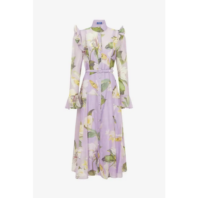 Leo lin Katrina Butterfly Sleeve Midi Dress - 16 / Floral - Dresses