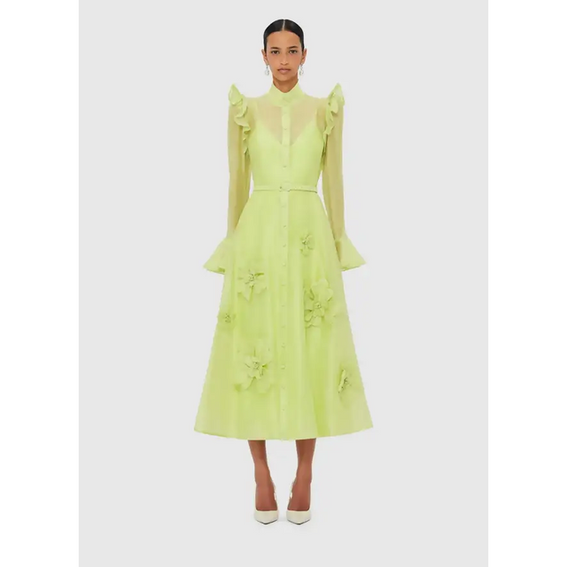 LLPF250091_Katrina_Petal_Butterfly_Sleeve_Midi_Dress_-_Chartreuse_1