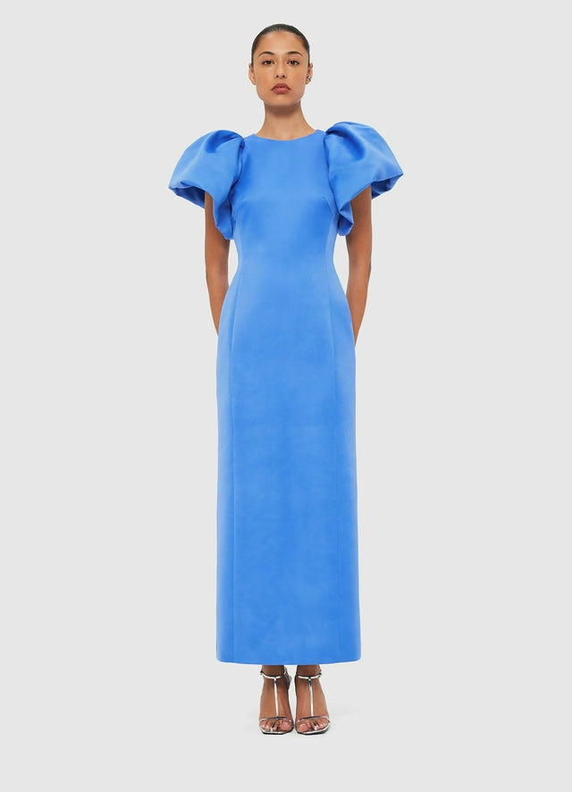 Leo Lin Lucinda Maxi Dress in Steel Blue Size 10 - 10 / Blue - Dresses