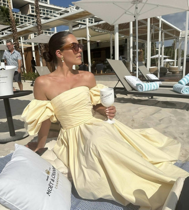Leo Lin Matilda Puff Sleeve Midi Dress - Dresses