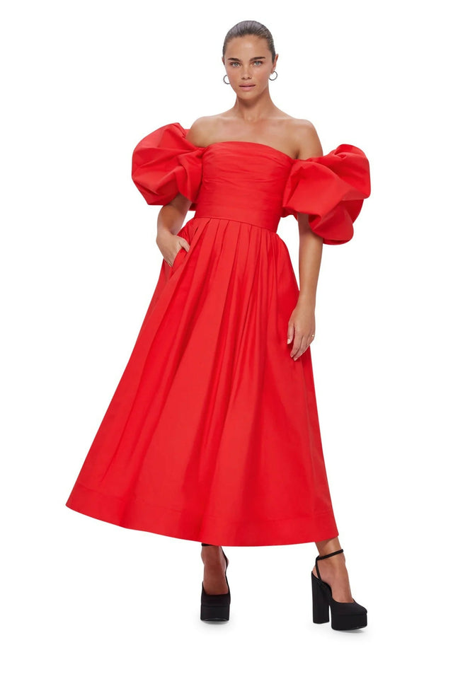 MatildaPuffSleeveMidiDress1