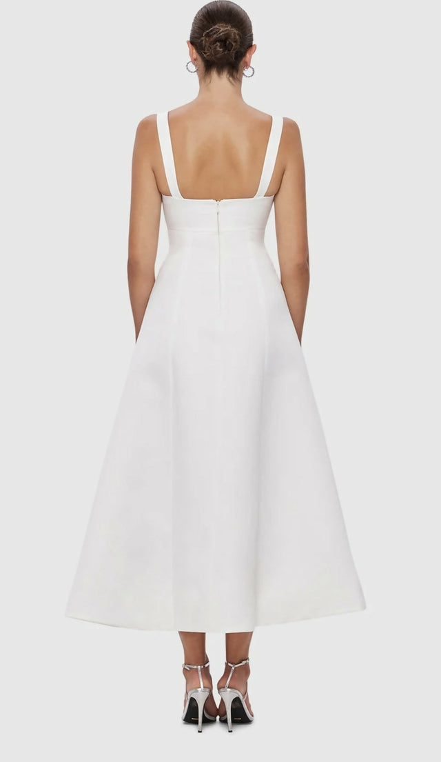 Leo Lin Odette Midi Dress - Snow - 8 / White - Dresses