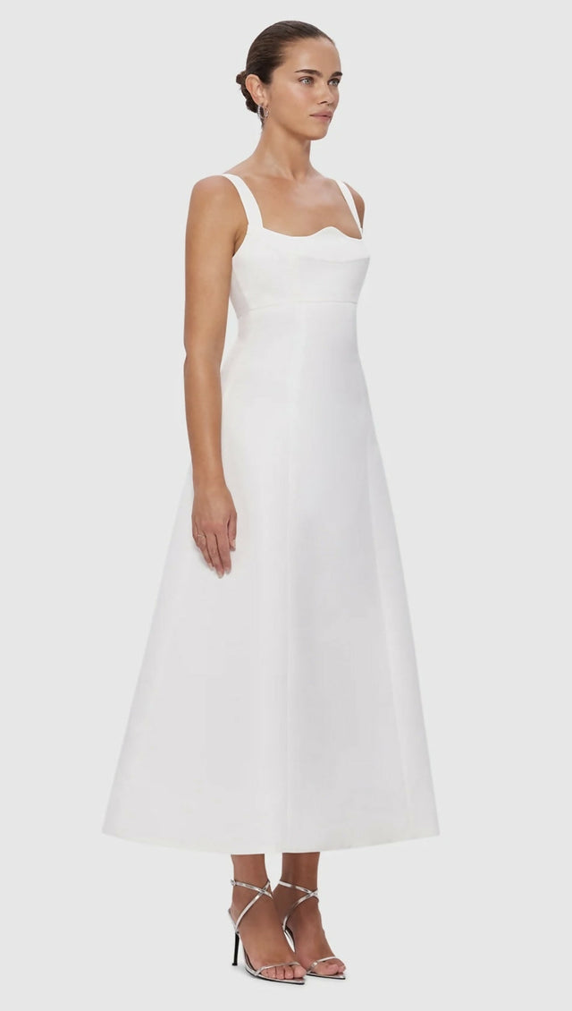 Leo Lin Odette Midi Dress - Snow - 8 / White - Dresses