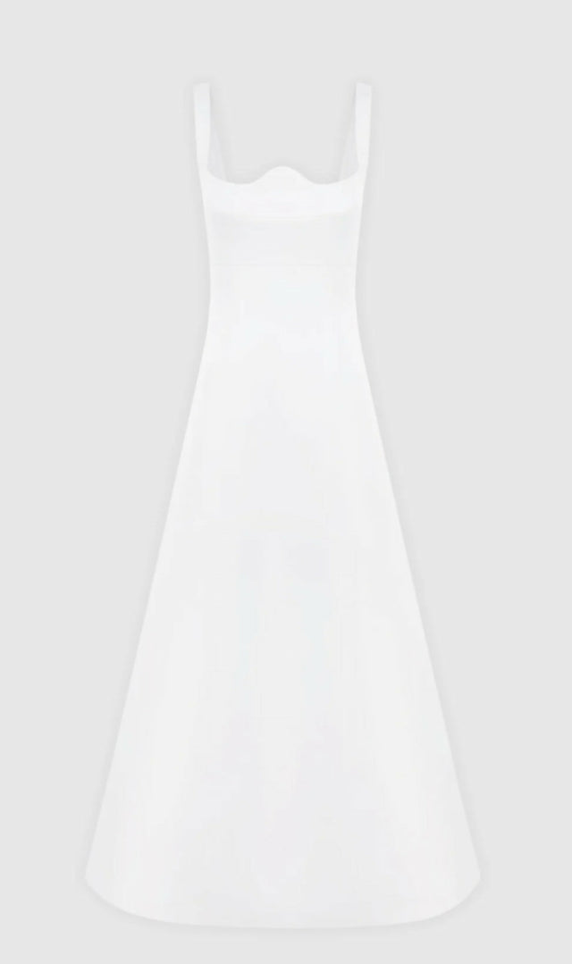 Leo Lin Odette Midi Dress - Snow - 8 / White - Dresses