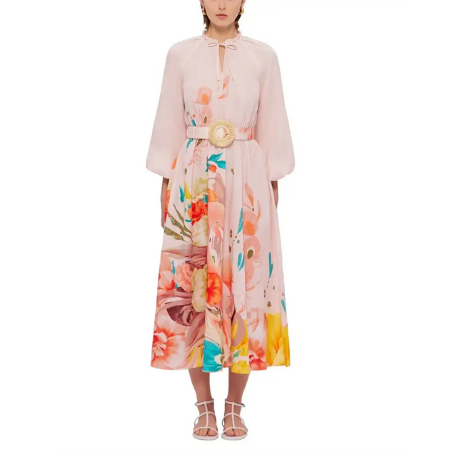 Leo Lin Pippa Midi Dress in Euphoria Print Size 10 - 10 / Multi - Dresses