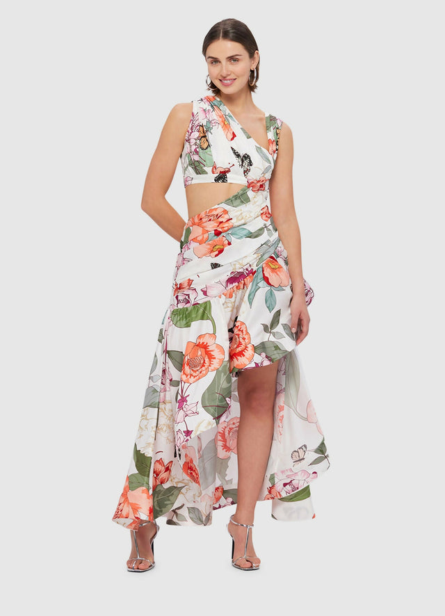 Leo Lin Tyler Asymmetric Gown Lush Size 8,10,12 - Dresses