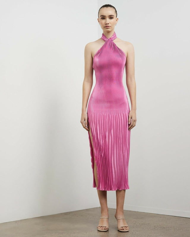 L’IDEE Soire Klum Midi Dress - 6 / Pink - Dresses