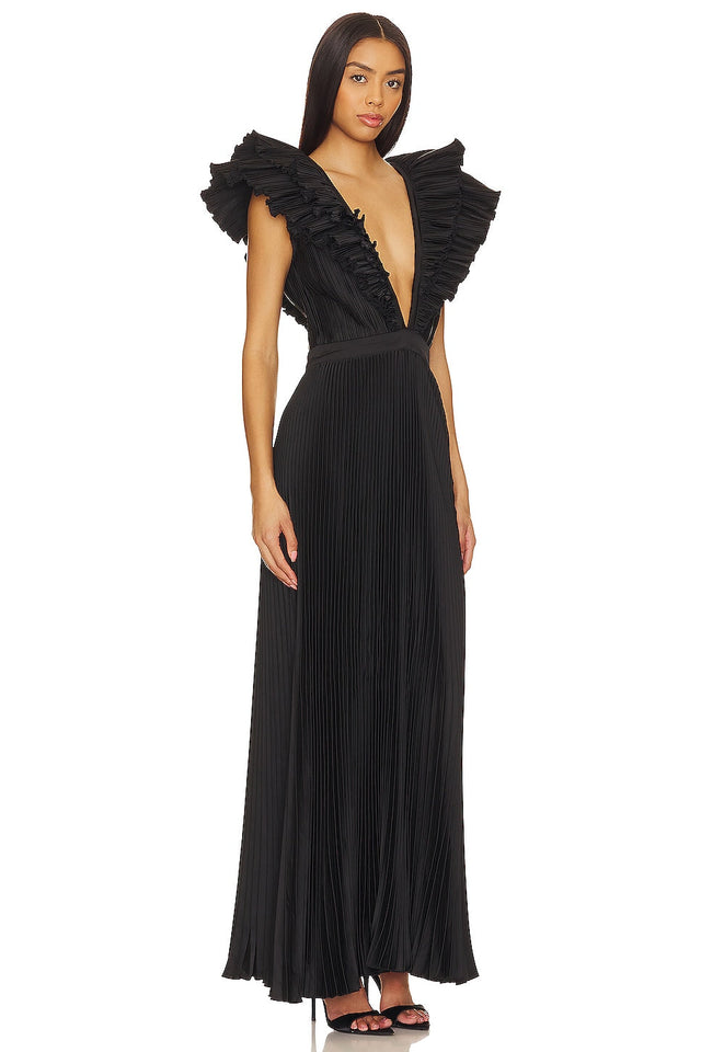 L’idee Tuileries Split Gown - Noir - 8 / Black - Dresses