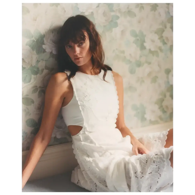 Lovaan Amelia Cutwork Embroidered Dress White - Dresses