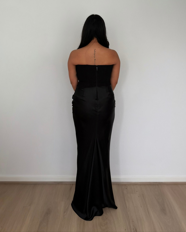 House of CB Persephone Strapless Corset Dress Black