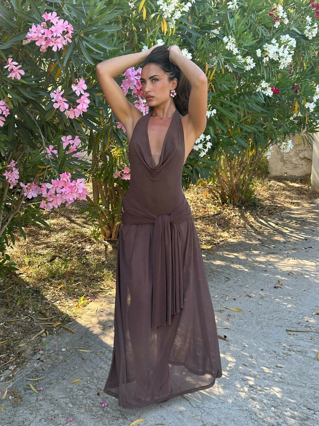 Lulu Souza Yōsei Dress In Brown - 8 / Brown - Dresses