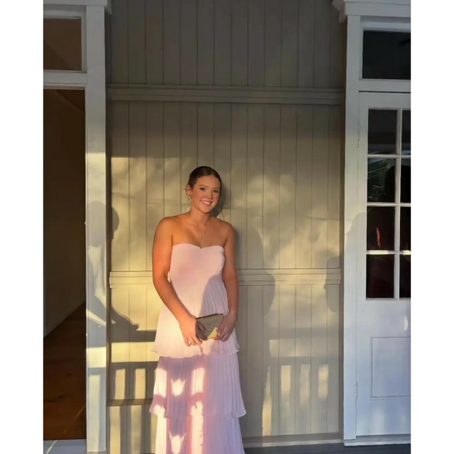 Lulus Sensational Tiered Maxi Dress Pink Size S - 8 / Pink - Dresses