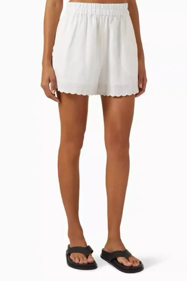 Oroton Handkerchief Shirt and Short Set White 8