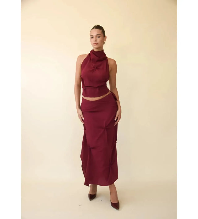 Koster Kulture Marbella Halter Top and Midi Skirt Set