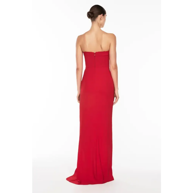 Manning Cartel Asymmetrical Games Strapless Gown Red Size 10 - 10 / Red - Dresses