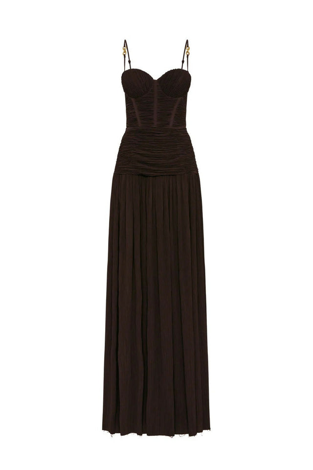 Manning Cartel Double Time Pleat Dress - Brown - Dresses