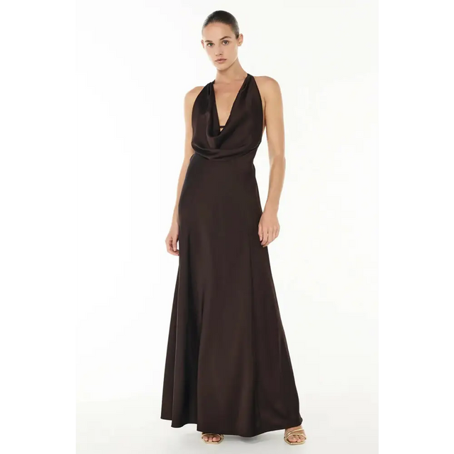 Manning Cartell Charmed Cowl Slip Dress Dark Chocolate Size 4 6 8 10 & 12 - Dresses