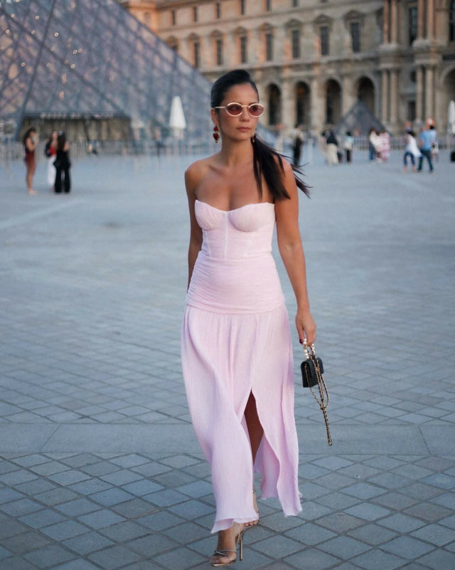 Double Time Pleat Dress