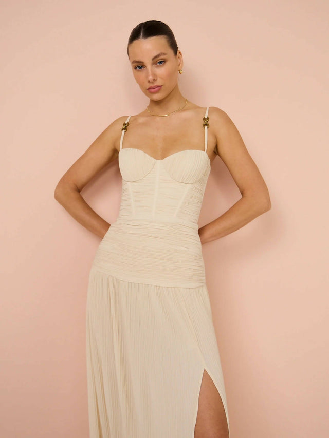 Manning Cartell Double Time Pleat Dress in Nougat - Dresses
