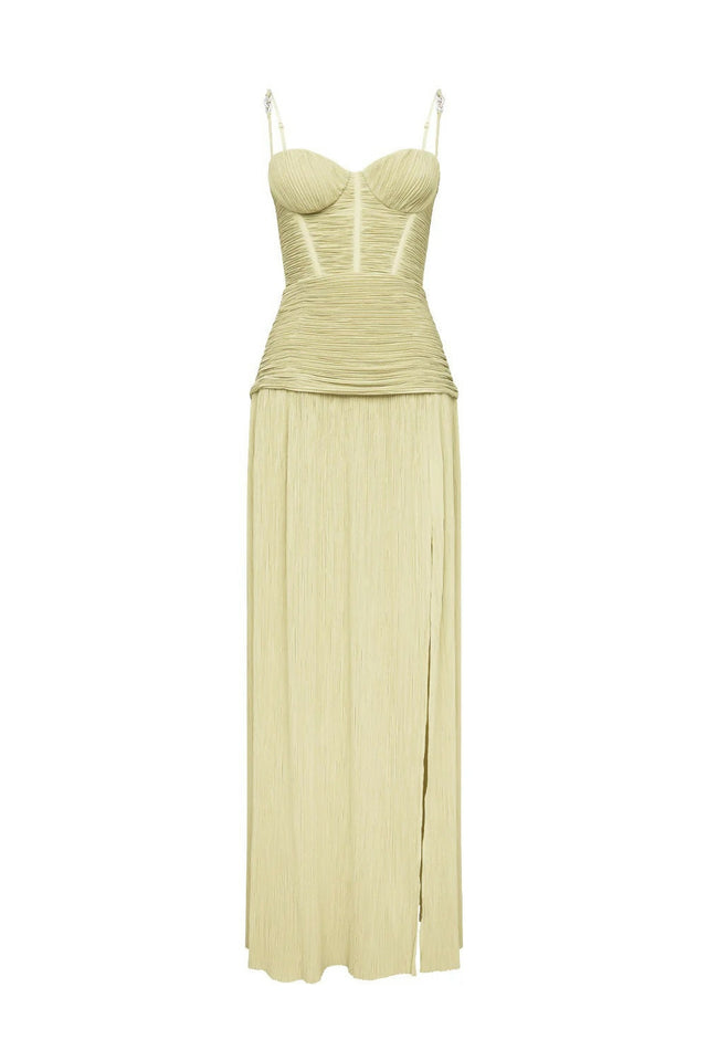 Manning Cartell Double Time Pleat Dress Pistacchio Size 10 - 10 / Yellow - Dresses