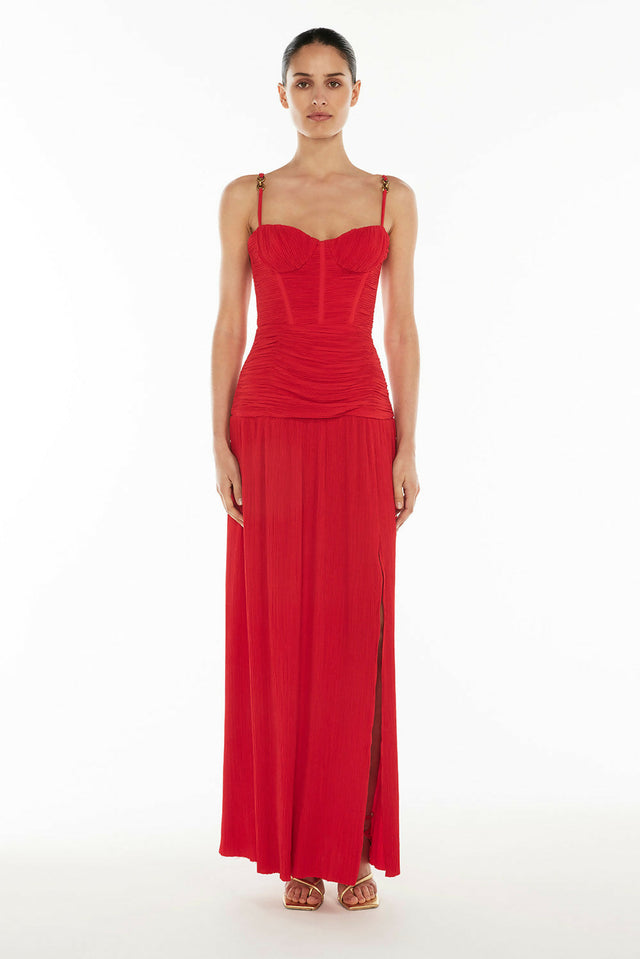 Manning Cartell Double Time Pleat Dress - Red - 8 / Red - Dresses