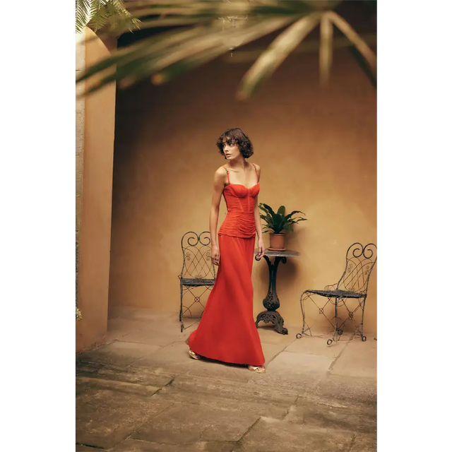 Manning Cartell Double Time Pleat Dress Red Size 4 & 6 - Dresses