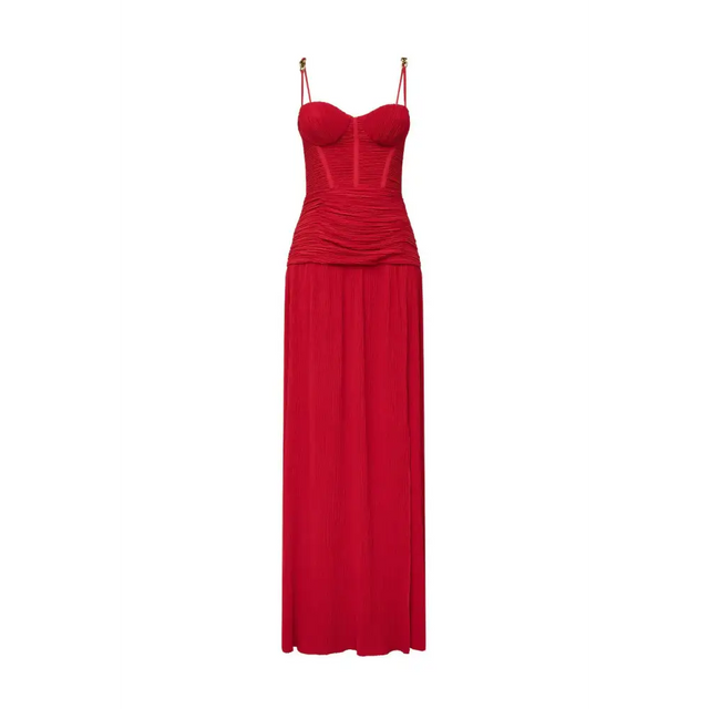 Manning Cartell Double Time Pleat Dress Red Size 4 & 6 - Dresses