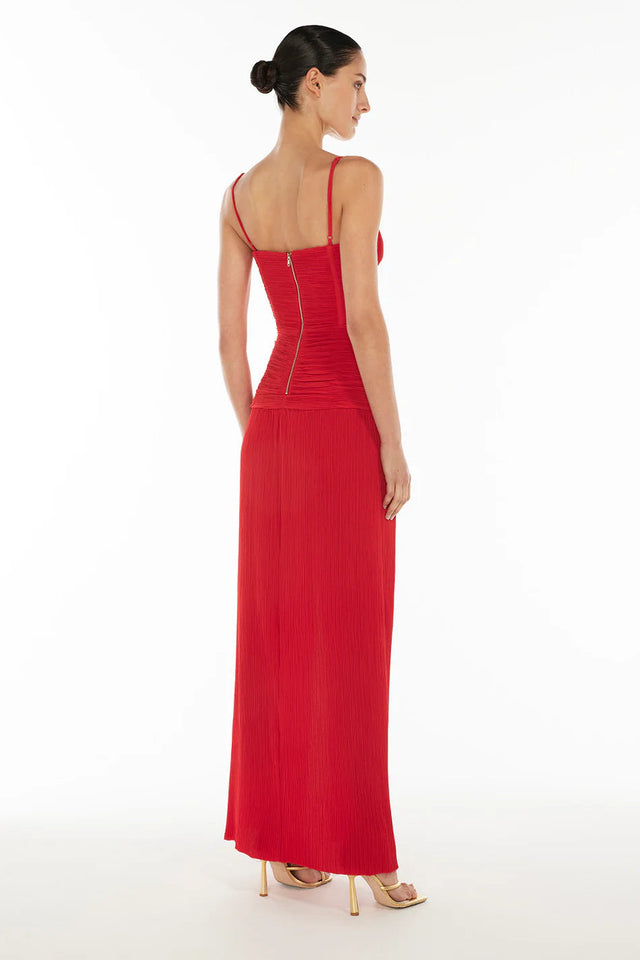 Manning Cartell Double Time Pleat Gown Red - Dresses