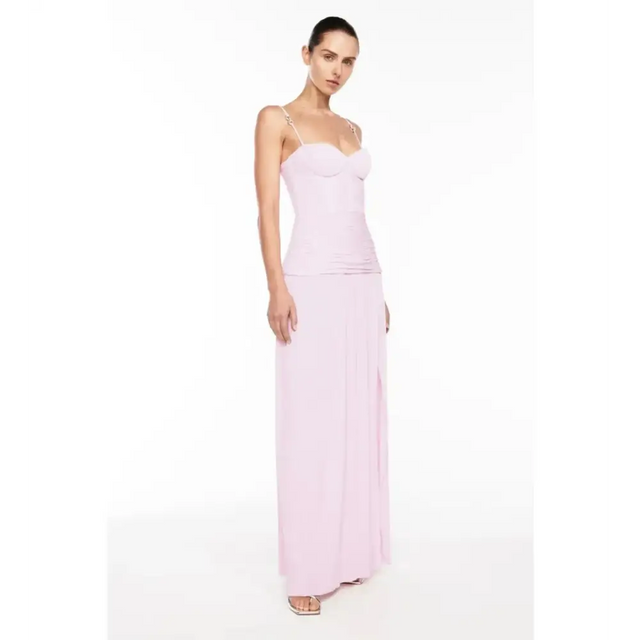 Manning Cartell Double Time Pleat Maxi Dress Hydrangea Size AU 10 - 10 / Pink - Dresses