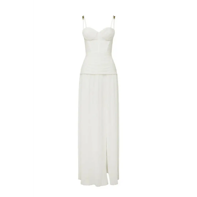 Manning Cartell Double Time Pleat Maxi Dress White Size 8 & 12 - Dresses