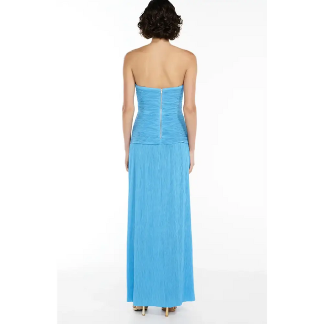 Manning Cartell Double Time Pleat Strapless Dress Blue Size 8 - 8 / Blue - Dresses
