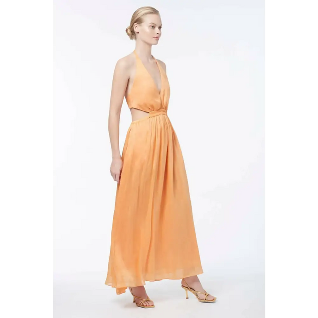 Manning Cartell Lyrical Colours Halter Maxi Dress in Mango - 6 / Yellow - Dresses